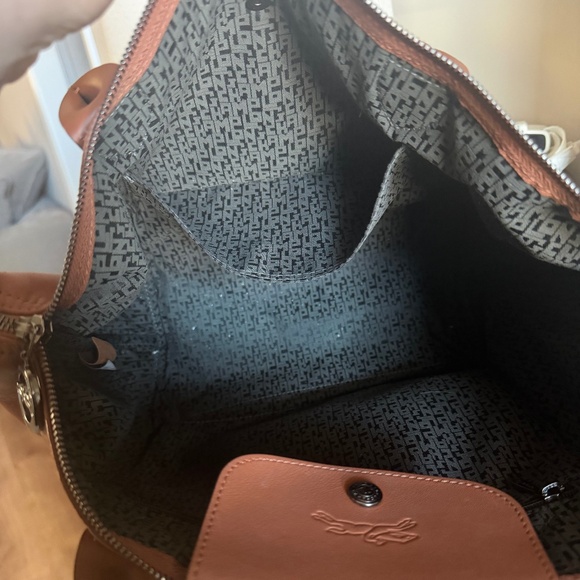 Longchamp Le Pliage Xtra Medium Brown Leather Tote bag - Picture 6 of 10